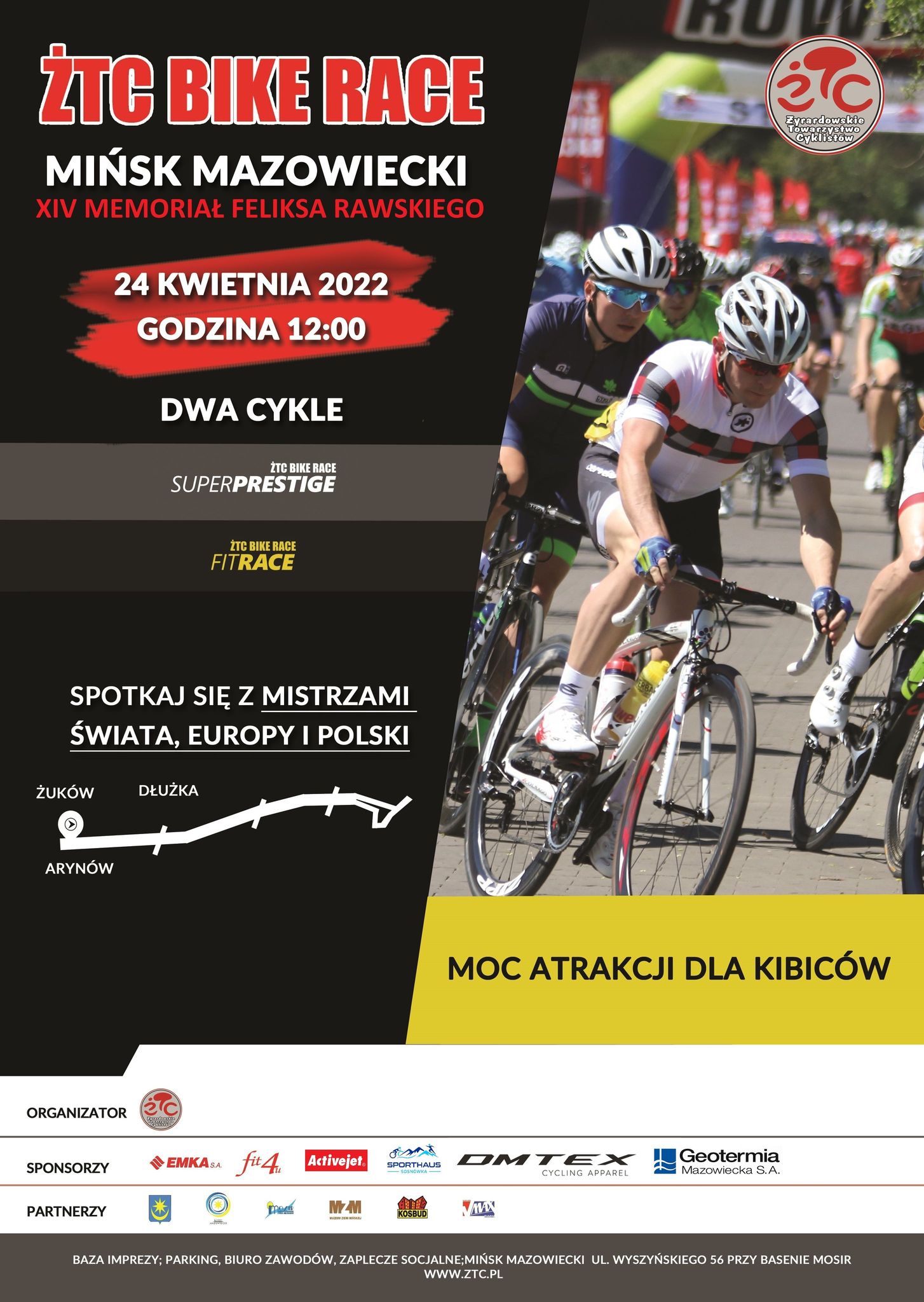plakat o przebiegu imprezy